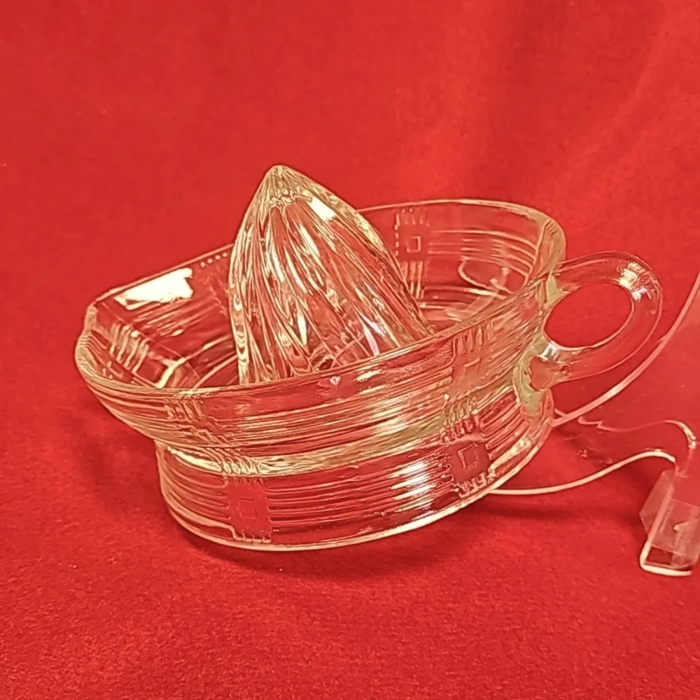 Vintage Antique Hazel Atlas Clear Depression Glass Juice Reamer Citrus Juicer